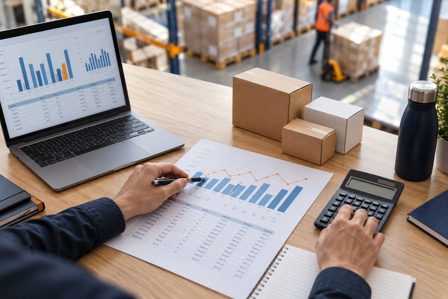 Inventory and cost planning at an operations desk